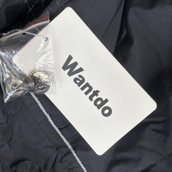 Wantdo Jacket Mens XL Black Hooded Puffer Parka Faux Fur Trim Winter Coat - Picture 6 of 13